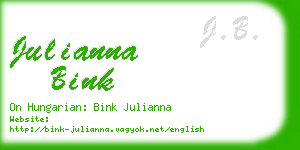 julianna bink business card